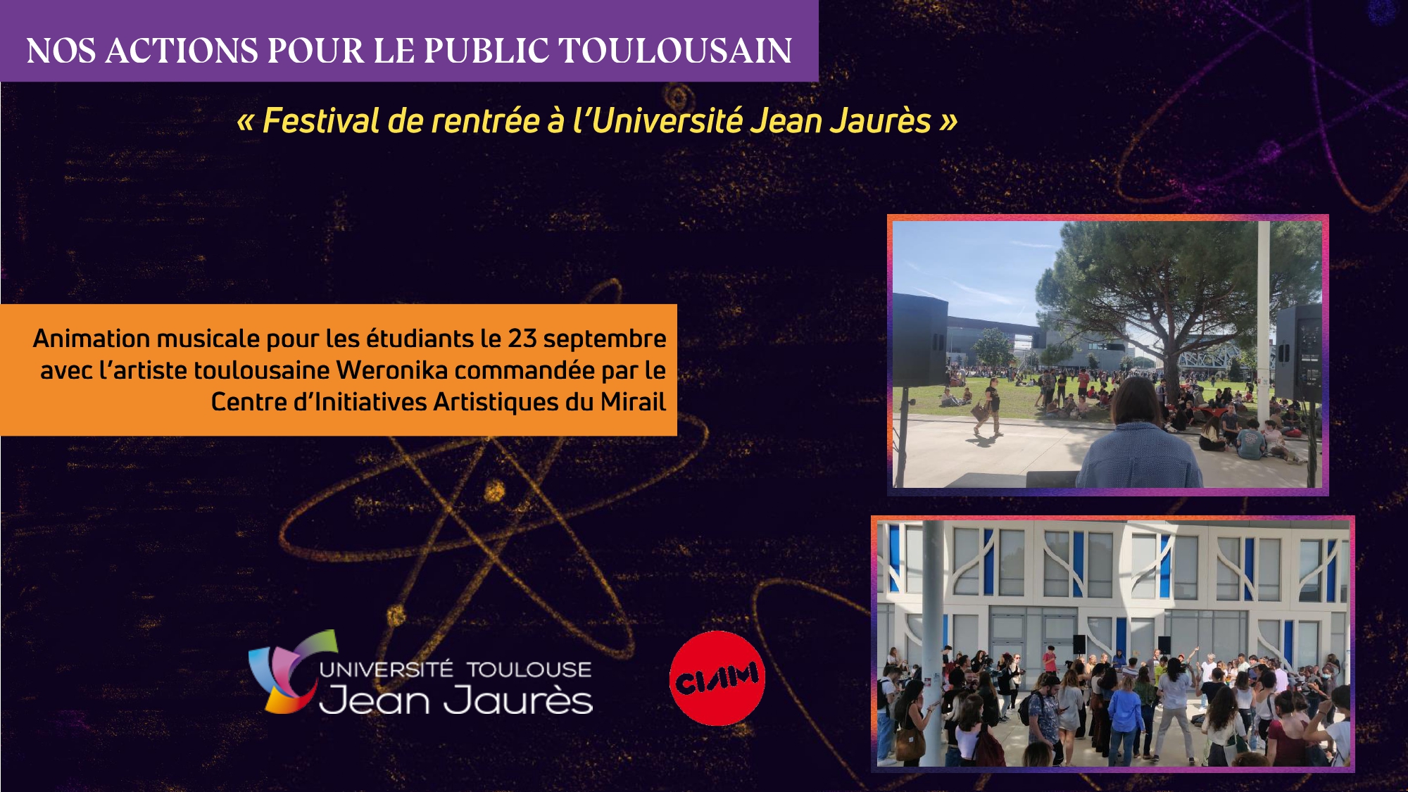 nos actions pour le public toulousain
